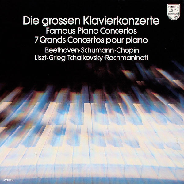 Ludwig van Beethoven - Robert Schumann - Frédéric Chopin - Franz Liszt - Edvard Grieg - Pyotr Ilyich Tchaikovsky - Sergei Vasilyevich Rachmaninoff : Die Grossen Klavierkonzerte (4xLP, Comp + Box)