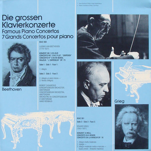 Ludwig van Beethoven - Robert Schumann - Frédéric Chopin - Franz Liszt - Edvard Grieg - Pyotr Ilyich Tchaikovsky - Sergei Vasilyevich Rachmaninoff : Die Grossen Klavierkonzerte (4xLP, Comp + Box)