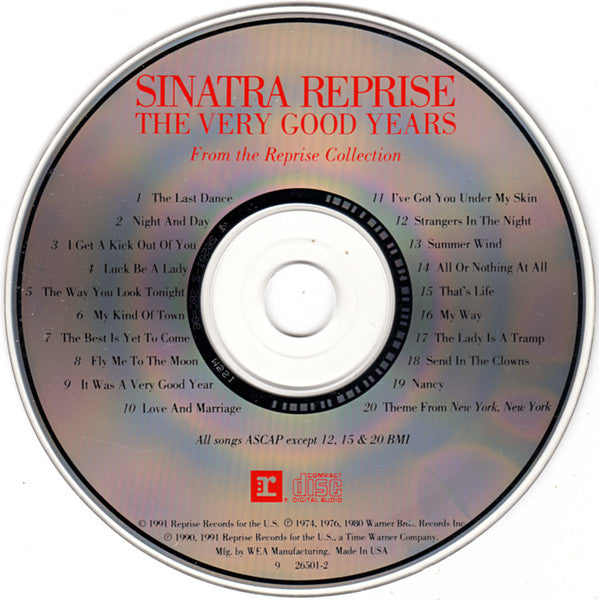 Frank Sinatra : Sinatra Reprise: The Very Good Years (CD, Comp, SRC)