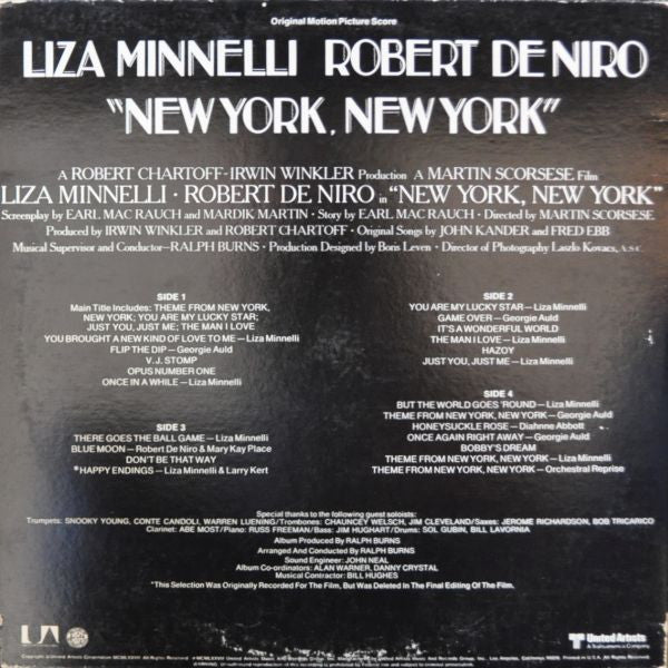 Various : New York, New York (Original Motion Picture Score) (2xLP, Album)