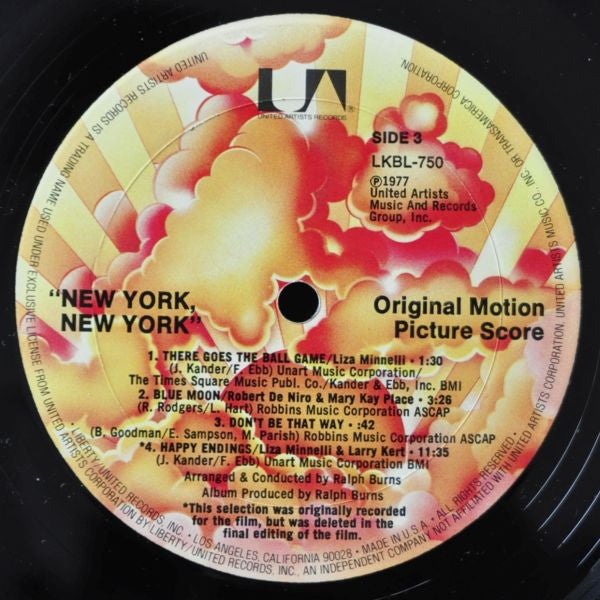 Various : New York, New York (Original Motion Picture Score) (2xLP, Album)