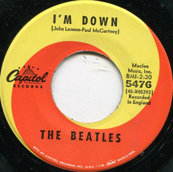 The Beatles : Help! / I’m Down (7", Single, Scr)