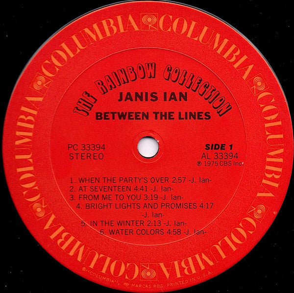 Janis Ian : Between The Lines (LP, Album, San)