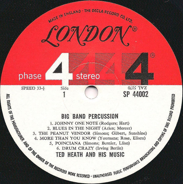 Ted Heath And His Music : Big Band Percussion (LP, Album)