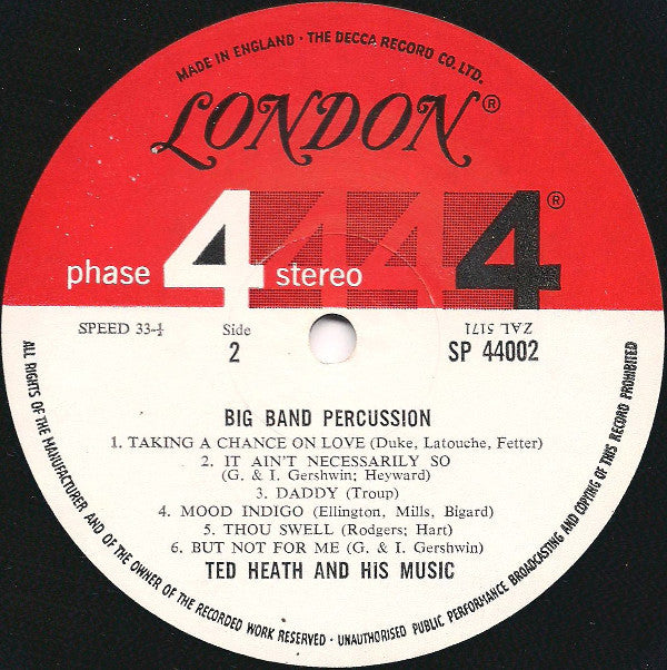 Ted Heath And His Music : Big Band Percussion (LP, Album)