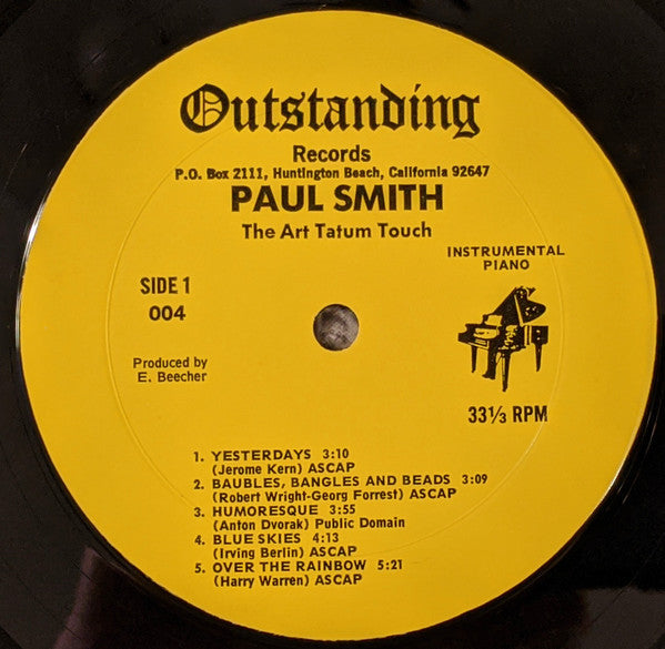 Paul Smith (5) : The Art Tatum Touch (LP, Album)