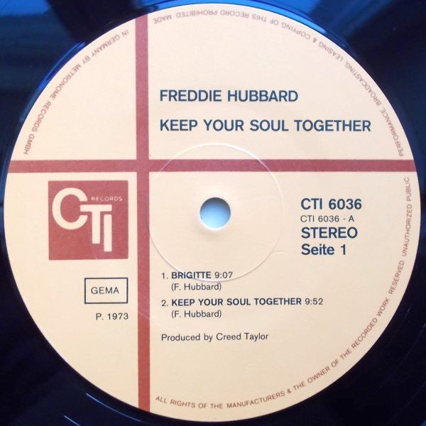 Freddie Hubbard : Keep Your Soul Together (LP, Album, Gat)