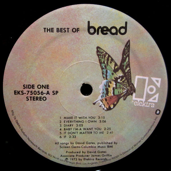 Bread : The Best Of Bread (LP, Comp, RE, SP )