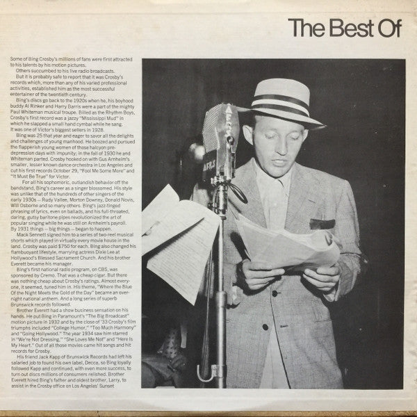 Bing Crosby : The Best Of Bing (2xLP, Comp, RE, Gat)