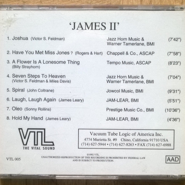 James Leary : James II (CD, Album)