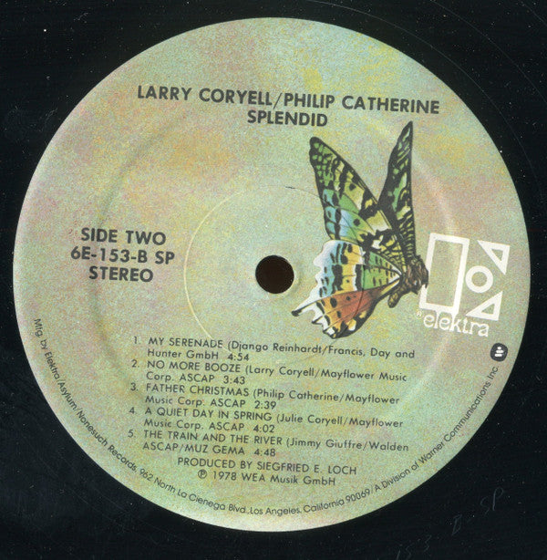 Larry Coryell / Philip Catherine : Splendid (LP, Album, Spe)