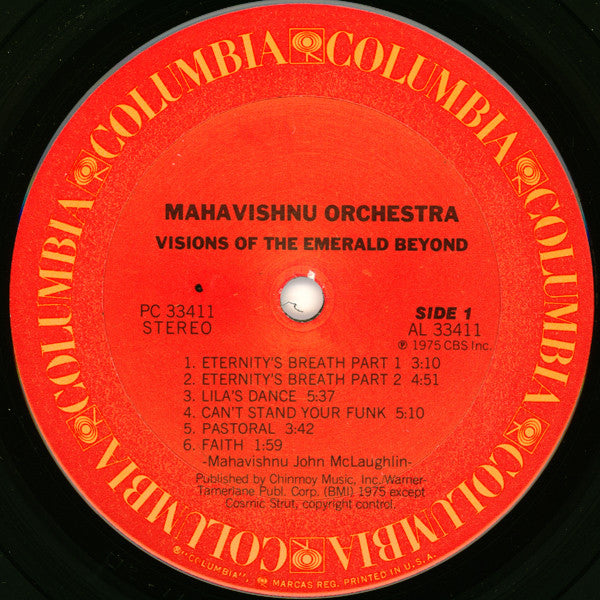 Mahavishnu Orchestra : Visions Of The Emerald Beyond (LP, Album, Pit)