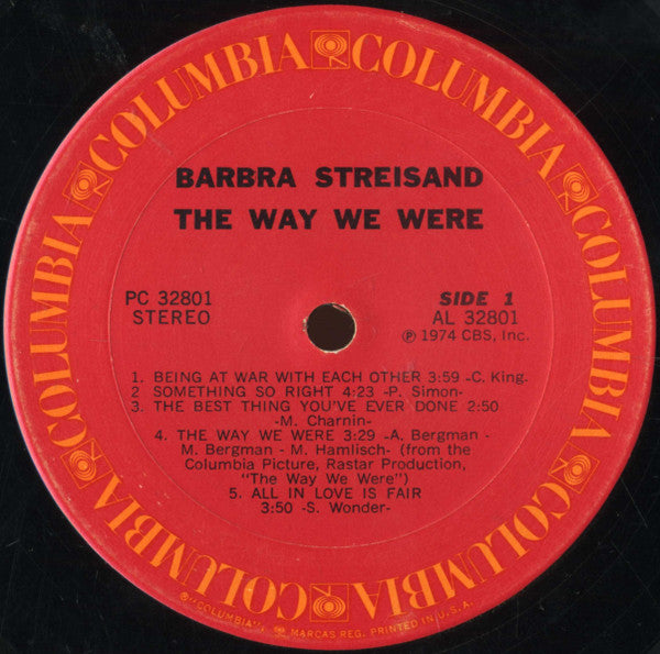 Barbra Streisand : The Way We Were (LP, Album, Ter)