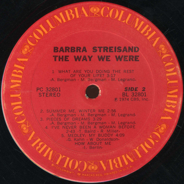 Barbra Streisand : The Way We Were (LP, Album, Ter)