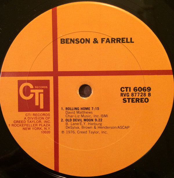 George Benson & Joe Farrell : Benson & Farrell (LP, Album, Gat)