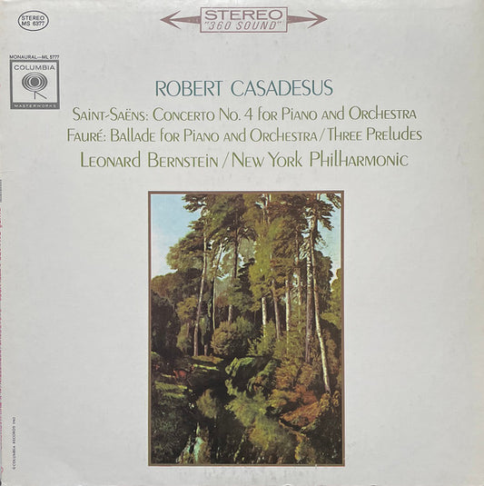 Robert Casadesus / Camille Saint-Saëns / Gabriel Fauré : Concerto No. 4 For Piano And Orchestra / Ballade For Piano And Orchestra (LP, RE)