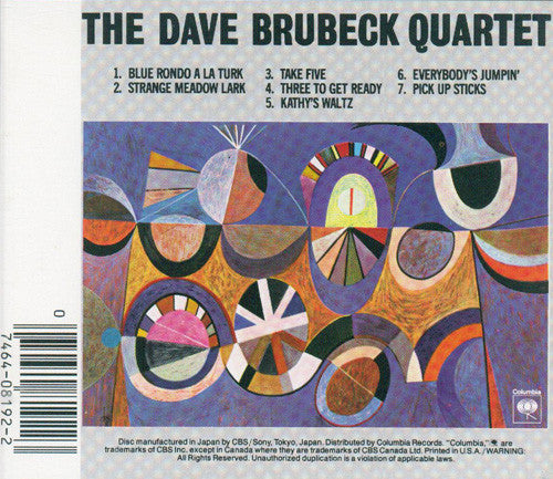 The Dave Brubeck Quartet : Time Out (CD, Album, RE, DAD)