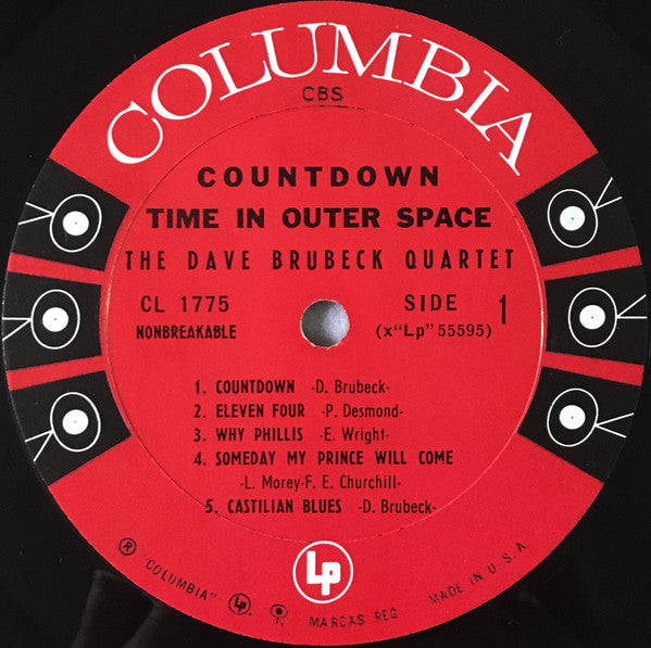 The Dave Brubeck Quartet : Countdown Time In Outer Space (LP, Album, Mono)