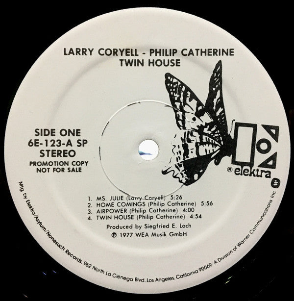 Larry Coryell - Philip Catherine : Twin-House (LP, Album, Promo, Spe)