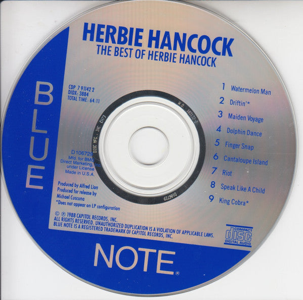 Herbie Hancock : The Best Of Herbie Hancock (CD, Comp, Club, RE)