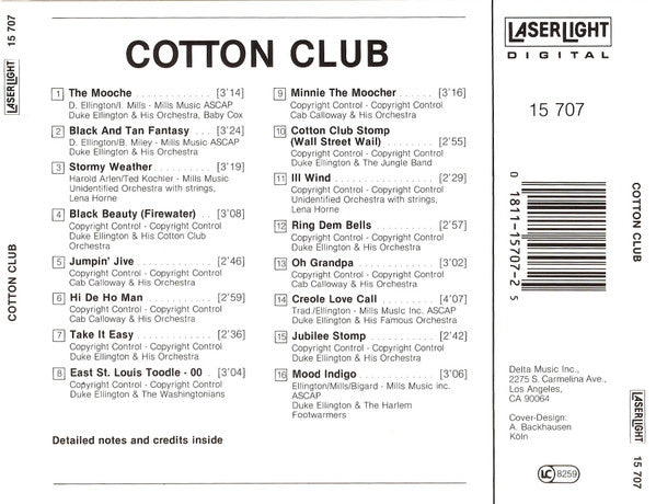 Duke Ellington, Lena Horne, Cab Calloway : Cotton Club Days (CD, Comp)