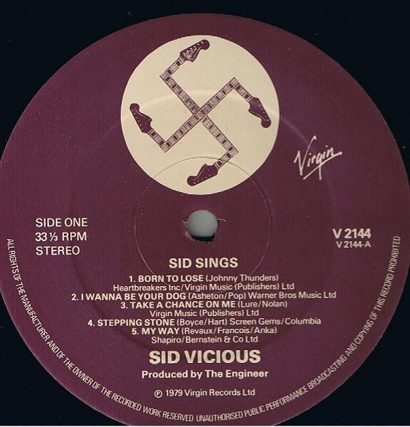 Sid Vicious : Sid Sings (LP, Album, Fir)