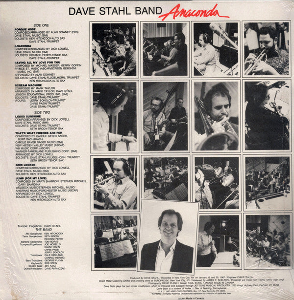 Dave Stahl Band : Anaconda (LP, Album)