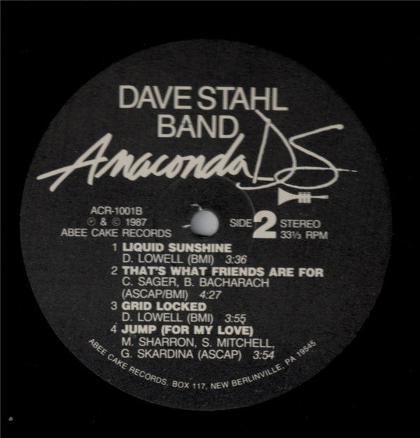 Dave Stahl Band : Anaconda (LP, Album)