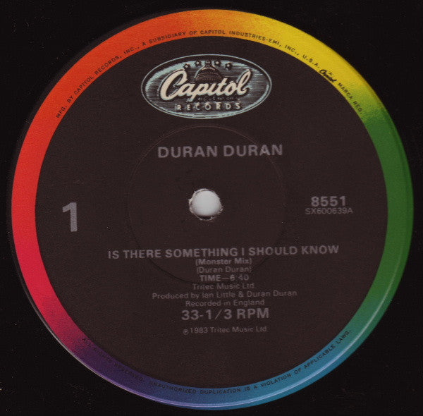 Duran Duran : Is There Something I Should Know? (Monster Mix) (12", Single, Win)