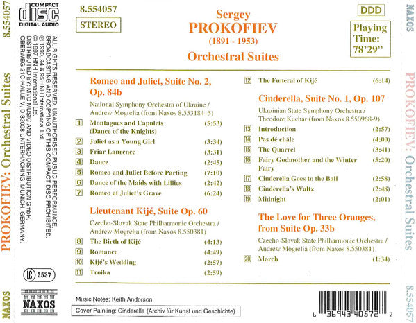 Sergei Prokofiev : Orchestral Suites (CD, Comp)