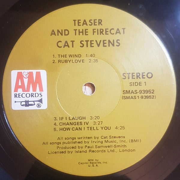 Cat Stevens : Teaser And The Firecat (LP, Album, Club, Gat)