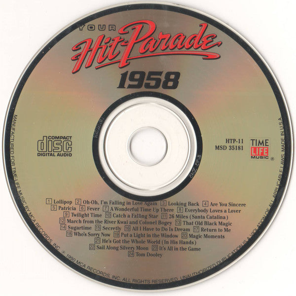 Various : Your Hit Parade 1958 (CD, Comp, RM)