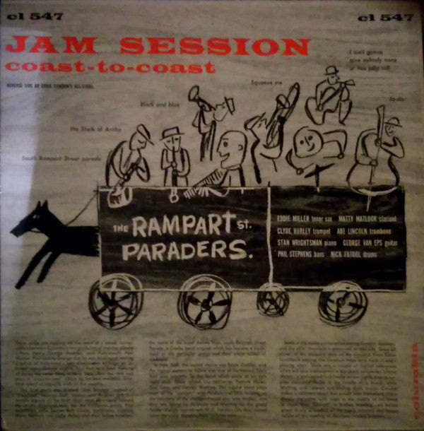 Eddie Condon And His All-Stars / The Rampart Street Paraders : Jam Session Coast-To-Coast (LP, Album, Mono, Six)