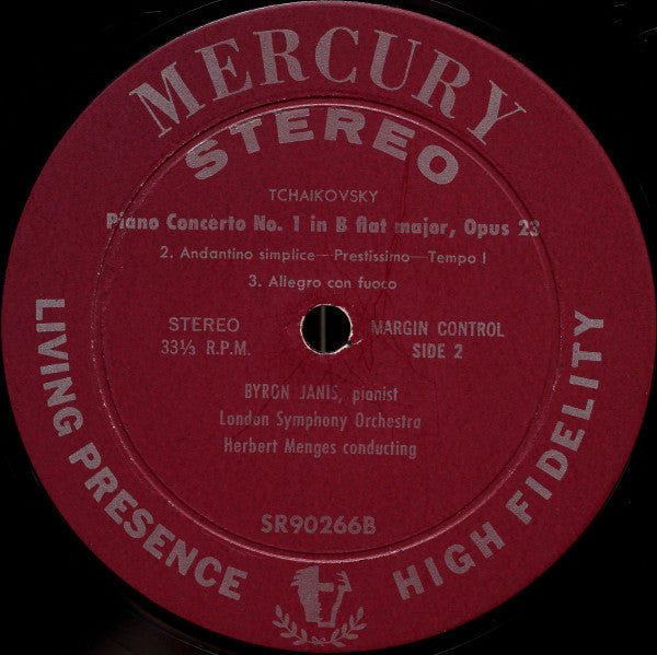 Pyotr Ilyich Tchaikovsky, Byron Janis, The London Symphony Orchestra, Herbert Menges : Piano Concerto No. 1 (LP)