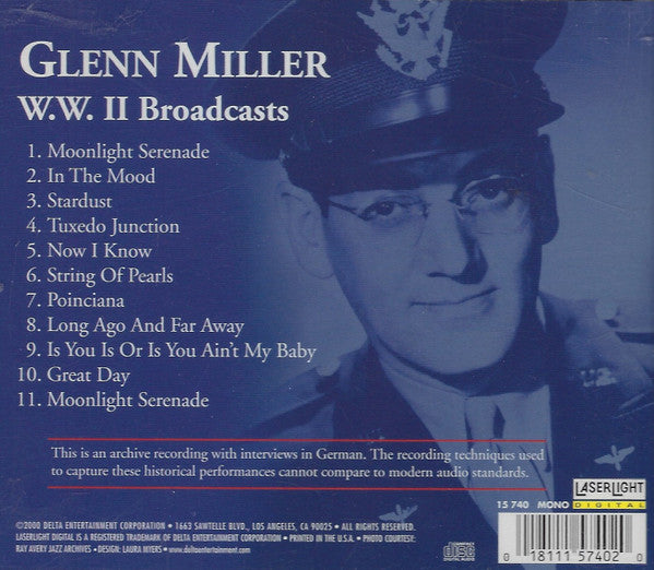 Glenn Miller : W.W. II Broadcasts (CD, Comp, Mono, RE)