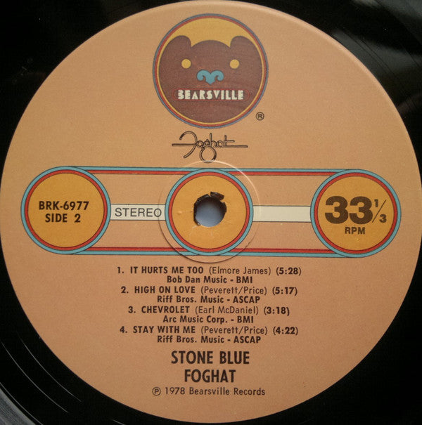 Foghat : Stone Blue (LP, Album, Pin)