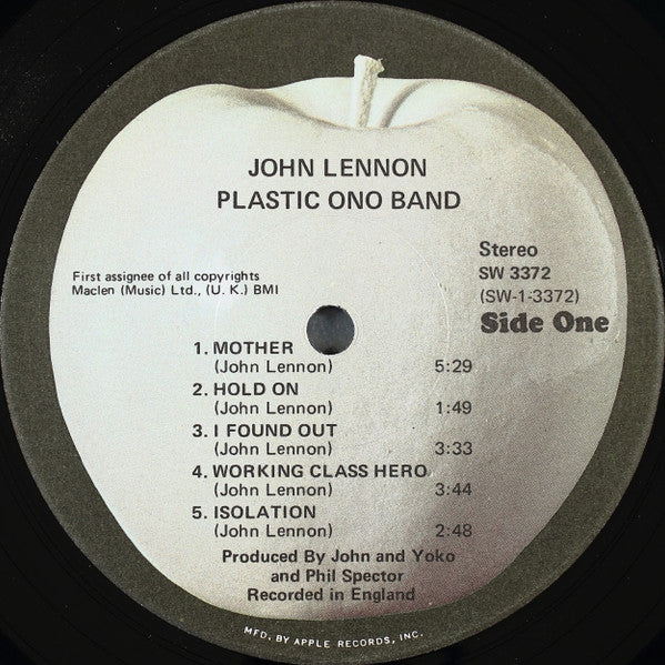 John Lennon / The Plastic Ono Band : John Lennon / Plastic Ono Band (LP, Album, Win)