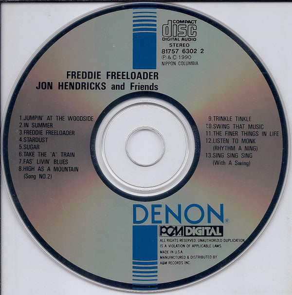 Jon Hendricks & Friends : Freddie Freeloader (CD, Album)