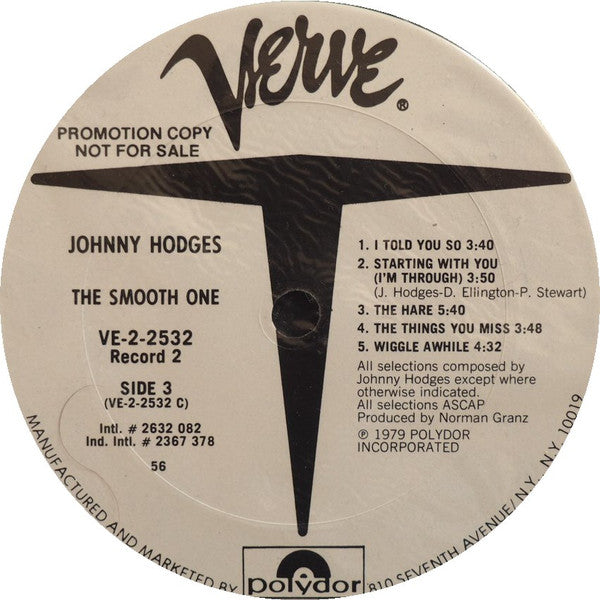 Johnny Hodges : The Smooth One (2xLP, Promo, Gat)