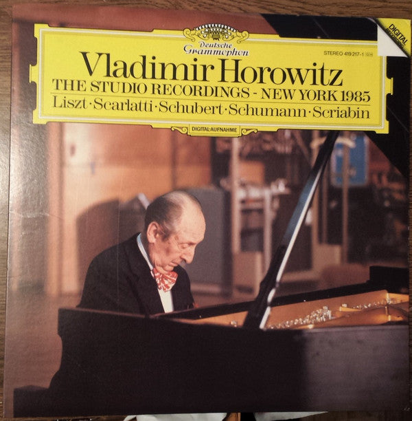 Vladimir Horowitz : The Studio Recordings - New York 1985: Liszt · Scarlatti · Schubert · Schumann · Scriabin (LP, Album, Club, Gat)