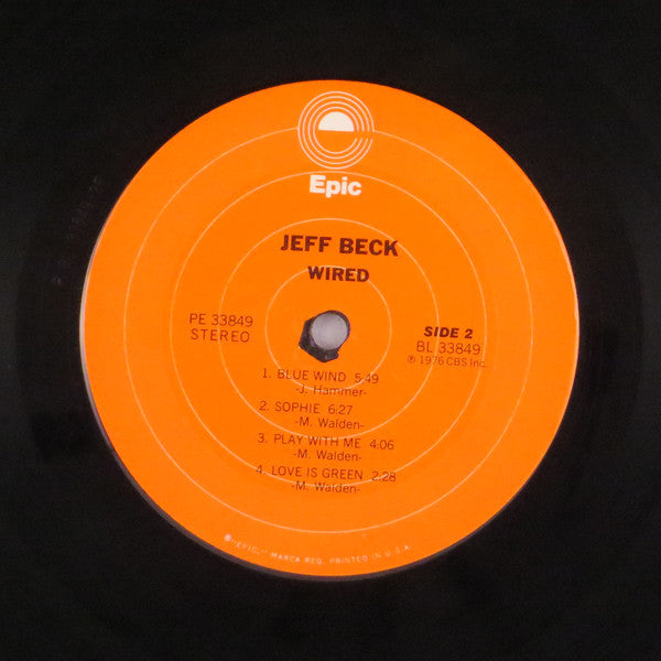 Jeff Beck : Wired (LP, Album, Ter)