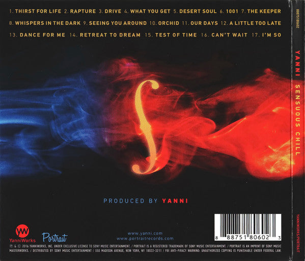 Yanni (2) : Sensuous Chill (CD, Album, Dig)