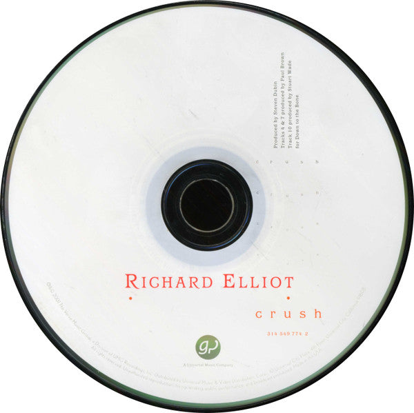 Richard Elliot : Crush (CD, Album)