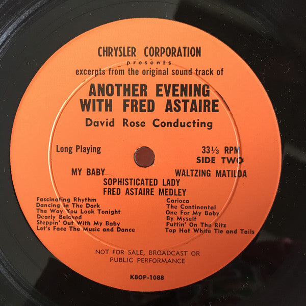 Fred Astaire : Another Evening With Fred Astaire (LP, Promo)