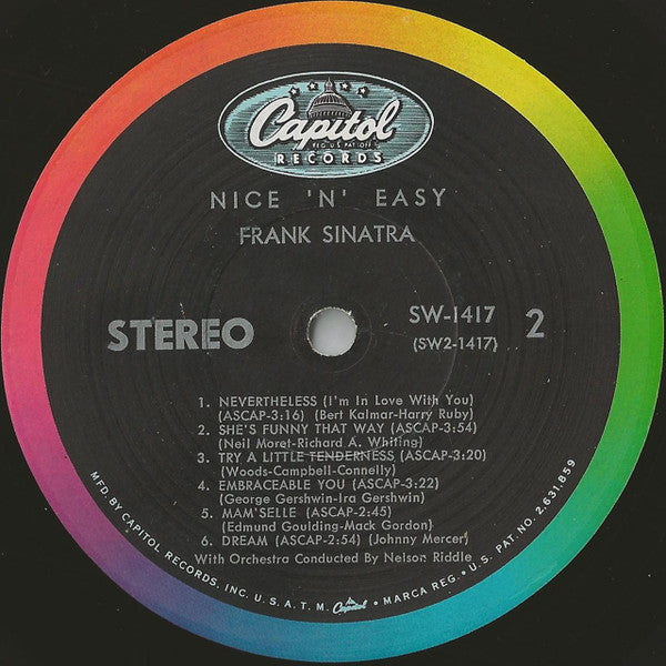 Frank Sinatra : Nice 'N' Easy (LP, Album, Scr)