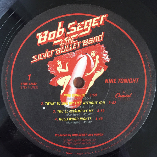 Bob Seger And The Silver Bullet Band : Nine Tonight (2xLP, Album, Win)