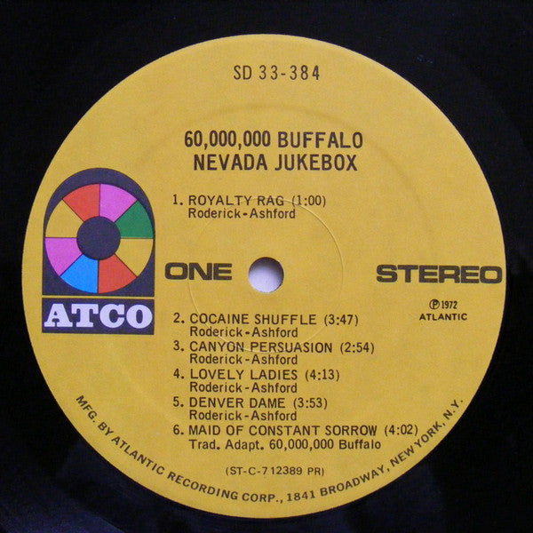 60,000,000 Buffalo : Nevada Jukebox (LP, Album, PR)