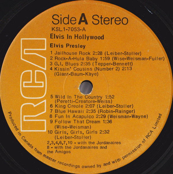 Elvis Presley : Elvis In Hollywood (LP, Comp)