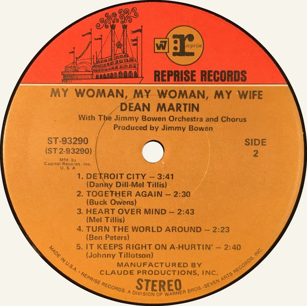 Dean Martin : My Woman, My Woman, My Wife (LP, Album, Club)