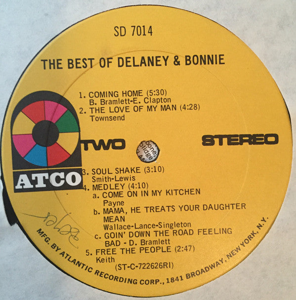 Delaney & Bonnie : The Best Of Delaney & Bonnie (LP, Comp)